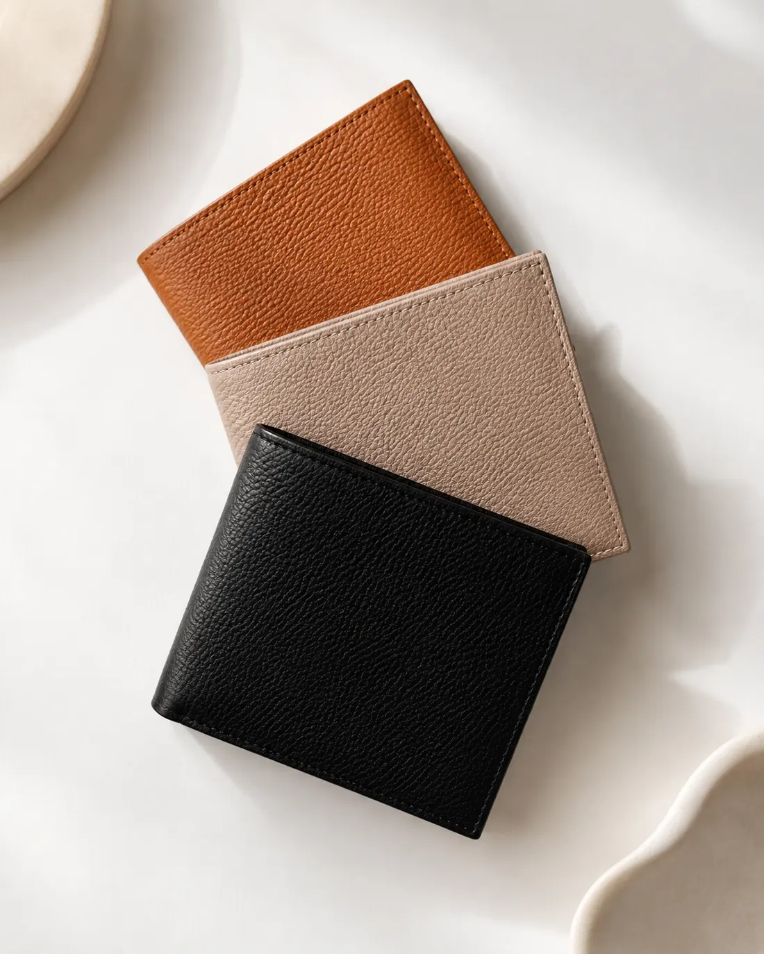 Product storytelling composition for a wallet collection